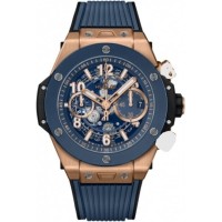 Réplique Montre pour homme Hublot Big Bang Unico avec cadran squelette et bracelet en caoutchouc or rose 421.OL.5180.RX