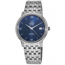 Réplique Montre automatique pour homme Omega De Ville Prestige Co-Axial 36,8 mm en acier avec cadran bleu 424.10.37.20.03.001