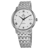 Réplique Montre automatique pour homme Omega De Ville Prestige Co-Axial 39,5 mm en acier avec cadran argenté 424.10.40.20.02.005