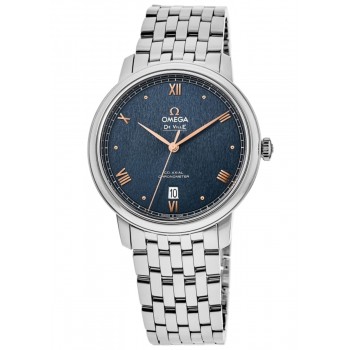 Réplique Montre pour homme Omega De Ville Prestige Co-Axial 39,5 mm en acier avec cadran bleu 424.10.40.20.03.004