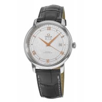 Réplique Montre pour homme Omega De Ville Prestige Co-Axial 39,5 mm en cuir gris 424.13.40.20.02.005