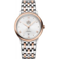 Réplique Montre pour homme Omega De Ville Prestige Co-Axial 39,5 mm, cadran argenté, or rose et acier inoxydable 424.20.40.20.02.007