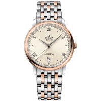 Réplique Montre pour homme Omega De Ville Prestige Co-Axial 39,5 mm, cadran blanc, or rose et acier inoxydable 424.20.40.20.09.001