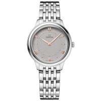 Réplique Montre pour femme Omega De Ville Prestige Quartz 30 mm cadran gris en acier 434.10.30.60.06.001