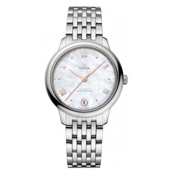 Réplique Montre pour femme Omega De Ville Prestige Co-Axial Master Chronometer 34 mm Cadran nacre en acier 434.10.34.20.05.001