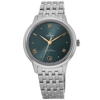 Réplique Montre pour femme Omega De Ville Prestige Co-Axial Master Chronometer 34 mm cadran vert en acier 434.10.34.20.10.001