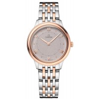 Réplique Montre pour femme Omega De Ville Prestige Quartz 30 mm cadran rose or rose 18 carats et acier 434.20.30.60.02.001