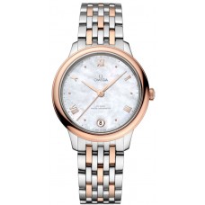 Réplique Omega De Ville Prestige Co-Axial Master Chronometer Petite Seconde 41 mm Cadran Nacre Montre Femme Or Rose et Acier 434.20.34.20.05.001