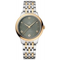 Réplique Omega De Ville Prestige Co-Axial Master Chronometer Petite Seconde 41 mm Cadran Vert Montre Femme Or Jaune et Acier 434.20.34.20.10.001