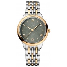 Réplique Omega De Ville Prestige Co-Axial Master Chronometer Petite Seconde 41 mm Cadran Vert Montre Femme Or Jaune et Acier 434.20.34.20.10.001