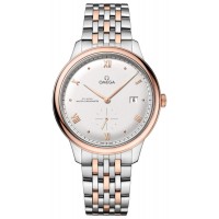 Réplique Omega De Ville Prestige Co-Axial Master Chronometer Petite Seconde 41 mm Cadran argenté Montre pour homme en or rose et acier 434.20.41.20.02.001