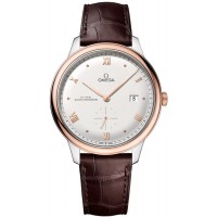 Réplique Omega De Ville Prestige Co-Axial Master Chronometer Petite Seconde 41 mm Cadran Argent Bracelet Cuir Montre Homme 434.23.41.20.02.001