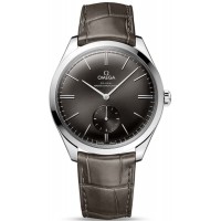 Réplique Montre pour homme Omega De Ville Tresor avec cadran gris et bracelet en cuir 435.13.40.21.06.001