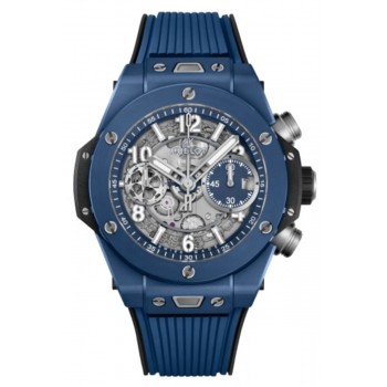 Réplique Montre pour homme Hublot Big Bang Unico UEFA Champions League en édition limitée avec cadran squelette et bracelet en caoutchouc 441.EX.5129.RX.UCL22