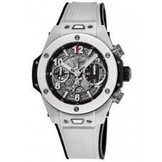 Réplique Montre pour homme Hublot Big Bang Unico 42 mm avec cadran squelette en céramique blanche 441.HX.1170.RX