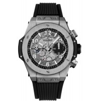 Réplique Montre pour homme Hublot Big Bang Unico 42 mm avec cadran squelette et bracelet en caoutchouc 441.NX.1171.RX