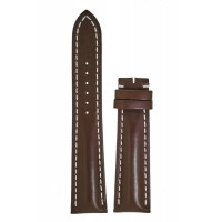 Réplique Breitling Leather 24-20 mm Extra Long Bracelet de rechange en cuir de veau marron pour homme 443XL