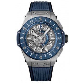 Réplique Montre Hublot Big Bang Unico GMT Titane Bleu pour Homme 471.NL.7112.RX