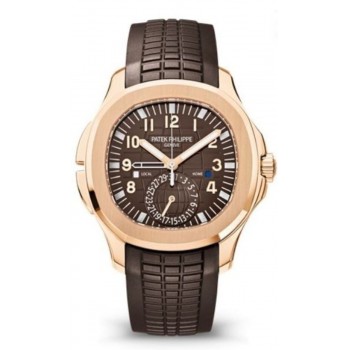 Réplique Montre pour homme Patek Philippe Aquanaut avec cadran marron et bracelet composite tropical 5164R-001