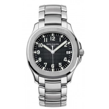 Réplique Montre Patek Philippe Aquanaut automatique pour homme avec cadran noir en acier 5167/1A-001