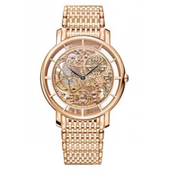 Réplique Montre pour homme Patek Philippe Complications avec cadran squelette en or rose 18 carats 5180/1R-001