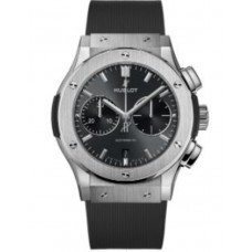 Réplique Montre pour homme Hublot Classic Fusion chronographe cadran gris bracelet en caoutchouc 521.NX.7071.RX