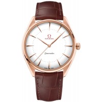 Réplique Omega Seamaster Olympic Chronométreur officiel Cadran blanc Bracelet en cuir Montre pour homme 522.53.40.20.04.003