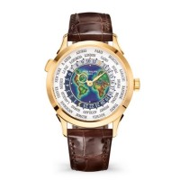 Réplique Montre pour homme Patek Philippe Complications avec cadran blanc et bracelet en cuir 5231J-001