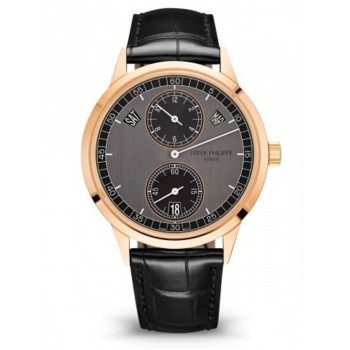 Réplique Montre pour homme Patek Philippe Complications Calendrier annuel Or rose 18 carats Cadran gris 5235/50R-001