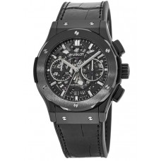 Réplique Montre pour homme Hublot Classic Fusion automatique à cadran squelette magique noir 525.CM.0170.LR