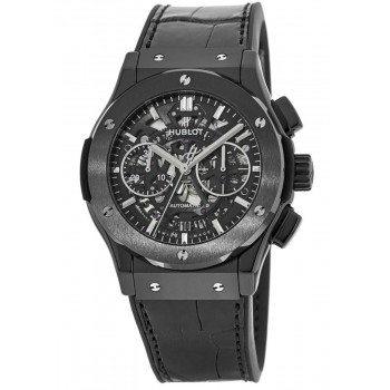 Réplique Montre pour homme Hublot Classic Fusion automatique à cadran squelette magique noir 525.CM.0170.LR