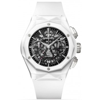 Réplique Montre pour homme Hublot Classic Fusion Aerofusion en édition limitée avec cadran squelette et bracelet en caoutchouc 525.HI.0170.RW.ORL21