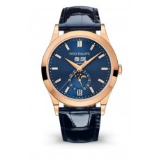 Réplique Patek Philippe Complications Calendrier annuel Or rose Diamant Cadran bleu Montre unisexe 5396R-015