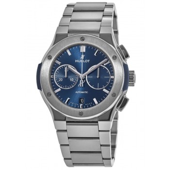 Réplique Montre pour homme Hublot Classic Fusion chronographe cadran bleu titane 540.NX.7170.NX