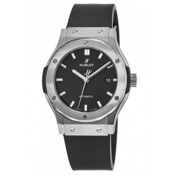 Réplique Montre pour homme Hublot Classic Fusion automatique 42 mm avec bracelet en caoutchouc titane 542.NX.1171.RX