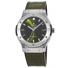 Réplique Montre pour homme Hublot Classic Fusion automatique cadran vert 42 mm titane 542.NX.8970.LR