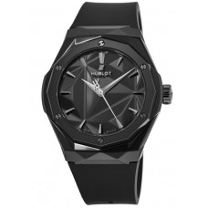 Réplique Montre Hublot Classic Fusion Orlinski Black Magic avec cadran noir et bracelet en caoutchouc pour homme 550.CS.1800.RX.ORL21