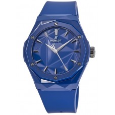 Réplique Montre pour homme Hublot Classic Fusion Orlinski avec cadran bleu et bracelet en caoutchouc 550.ES.5100.RX.ORL21