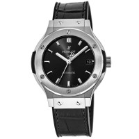 Réplique Montre pour homme Hublot Classic Fusion 38 mm avec cadran noir en titane 565.NX.1470.LR