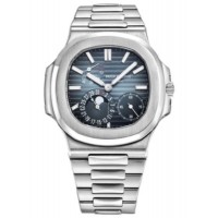 Réplique Montre pour homme Patek Philippe Nautilus en acier à cadran bleu 5712/1A-001