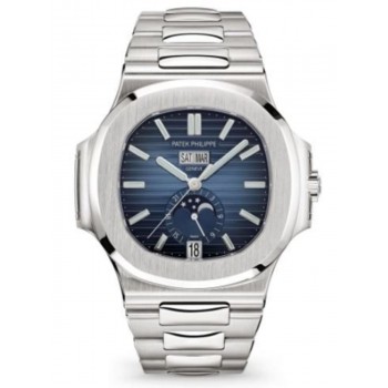 Réplique Montre pour homme Patek Philippe Nautilus en acier à cadran bleu 5726/1A-014