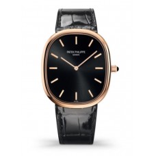 Réplique Montre automatique pour homme Patek Philippe Golden Ellipse avec cadran noir 5738R-001