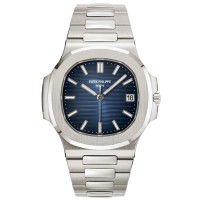 Réplique Montre pour homme Patek Philippe Nautilus avec cadran bleu en or blanc 18 carats 5811/1G-001