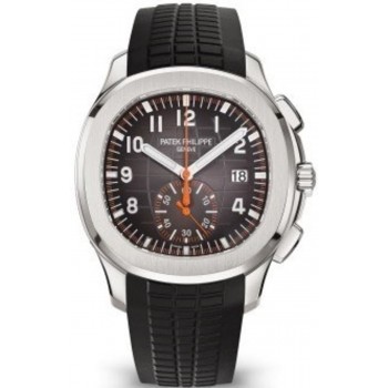 Réplique Montre pour homme Patek Philippe Aquanaut avec cadran noir et bracelet composite 5968A-001