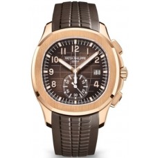 Réplique Montre pour homme Patek Philippe Aquanaut avec cadran marron et bracelet composite 5968R-001