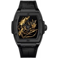 Réplique Montre pour homme Hublot Spirit of Big Bang avec cadran noir et bracelet en caoutchouc 665.CX.0660.LR