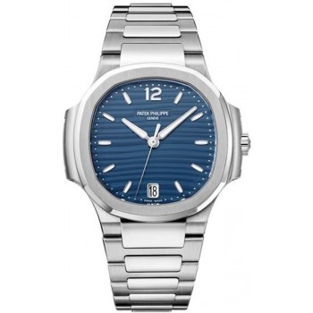 Réplique Montre pour femme Patek Philippe Nautilus en acier à cadran bleu 7118/1A-001