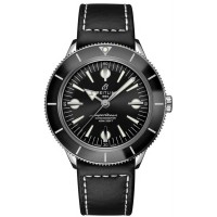 Réplique Montre Breitling Superocean Heritage '57 avec cadran noir et bracelet en cuir marron pour homme A10370121B1X2