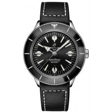 Réplique Montre Breitling Superocean Heritage '57 avec cadran noir et bracelet en cuir marron pour homme A10370121B1X2