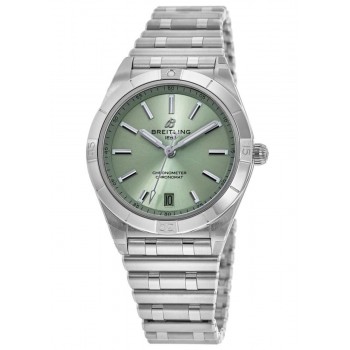 Réplique Montre Breitling Chronomat Automatic 36 pour femme avec cadran vert en acier inoxydable A10380101L1A1